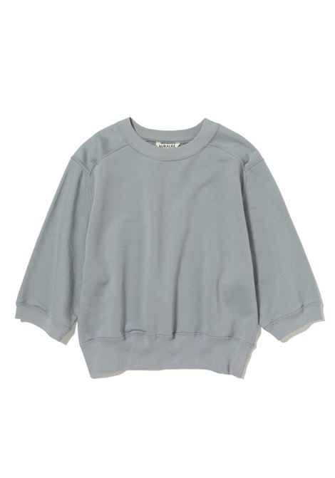 half sleeved sweatshirt woman grey AURALEE | A25SP04NUASH GRAY